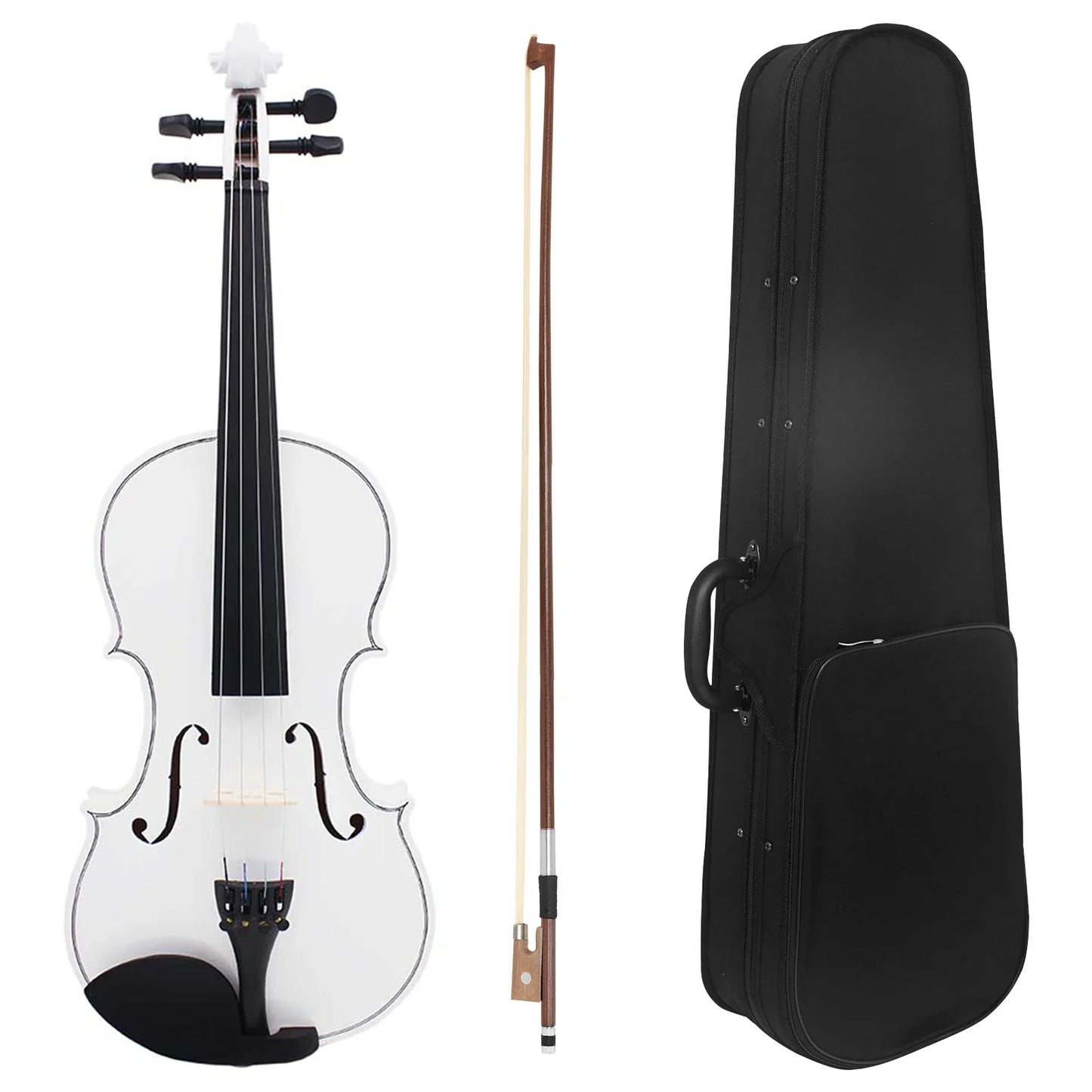 IRIN Acoustic Violin V-10 - Solid Wood Fiddle String Instrument Set with Case, Bow & Accessories for Beginners and Students