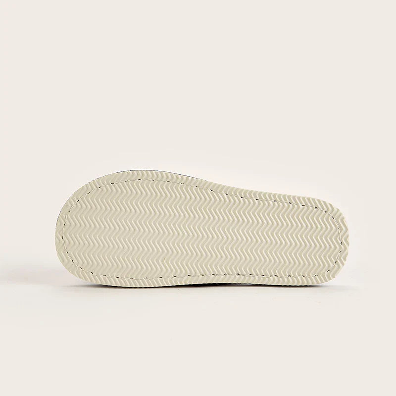 Home Linen Slippers for Men & Women – Breathable Open-Toe Comfort House Shoes for Spring, Autumn & Summer Bedroom Indoor Wear