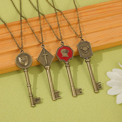 Resident Evil Style Pendant Necklace Set - 4 Piece Vintage Collectible Fan Gift Jewelry