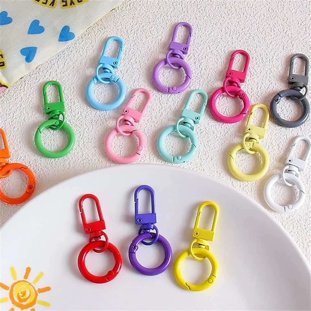 5/10/30pcs Lobster Clasp Key Rings - Colored Spring Buckle Hooks for DIY Jewelry, Keychains & Bag Accessories