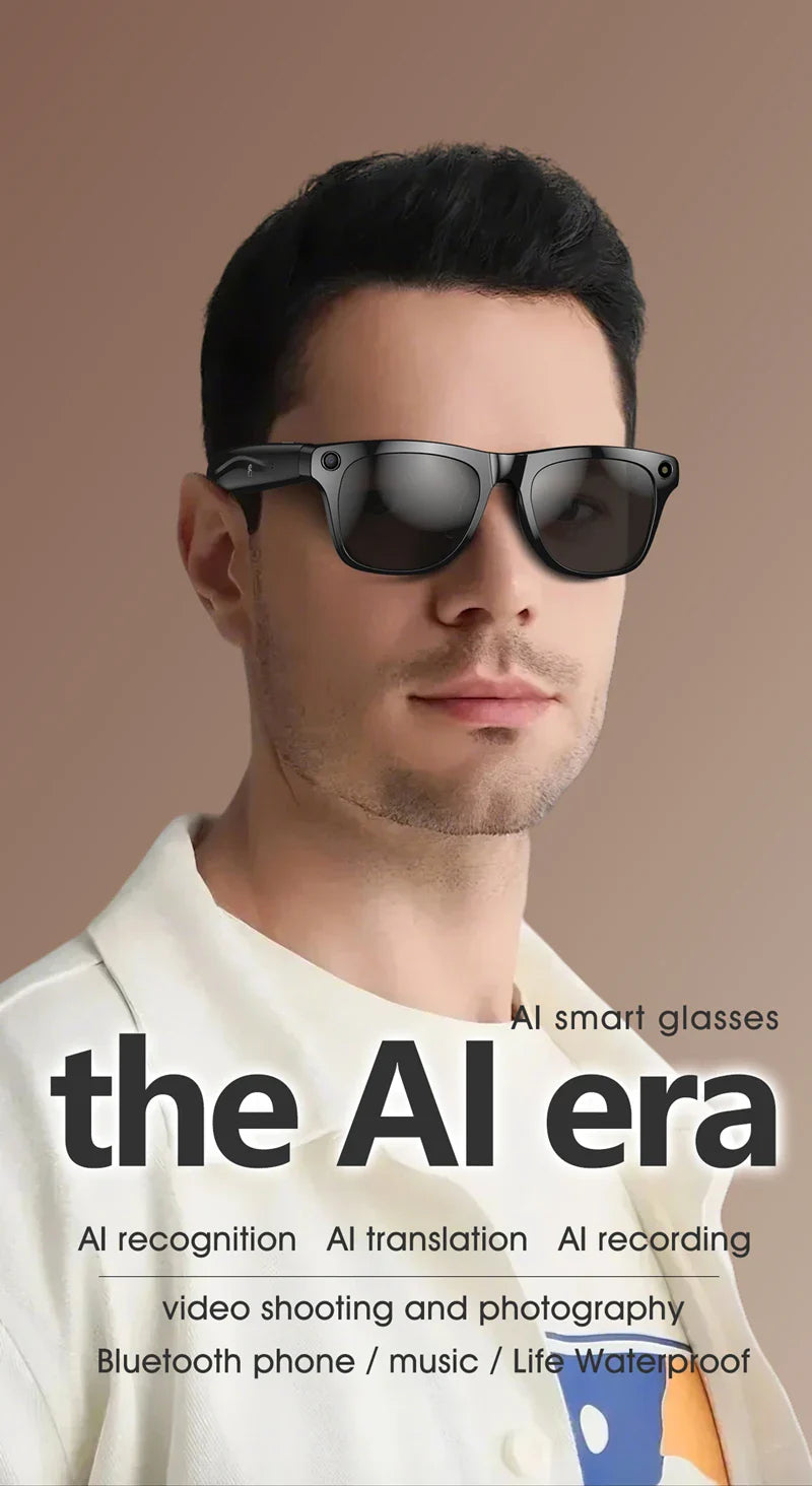 Xiaomi MIJIA 1080P HD AI Smart Glasses — Cat GPT, 100MP Camera, Bluetooth Calls, Voice Assistant, 260mAh Battery
