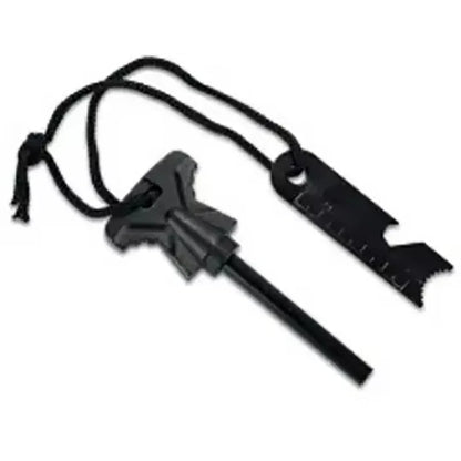 Portable Magnesium Fire Starter - Flint Lighter with Wooden Handle Outdoor Survival Camping EDC Emergency Tool