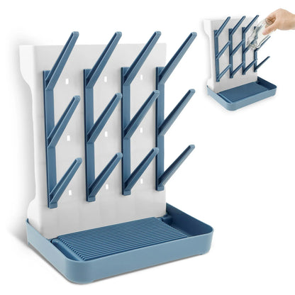 Baby Bottle Drying Rack - Space-Saving Countertop Holder with Detachable Tray Organizer