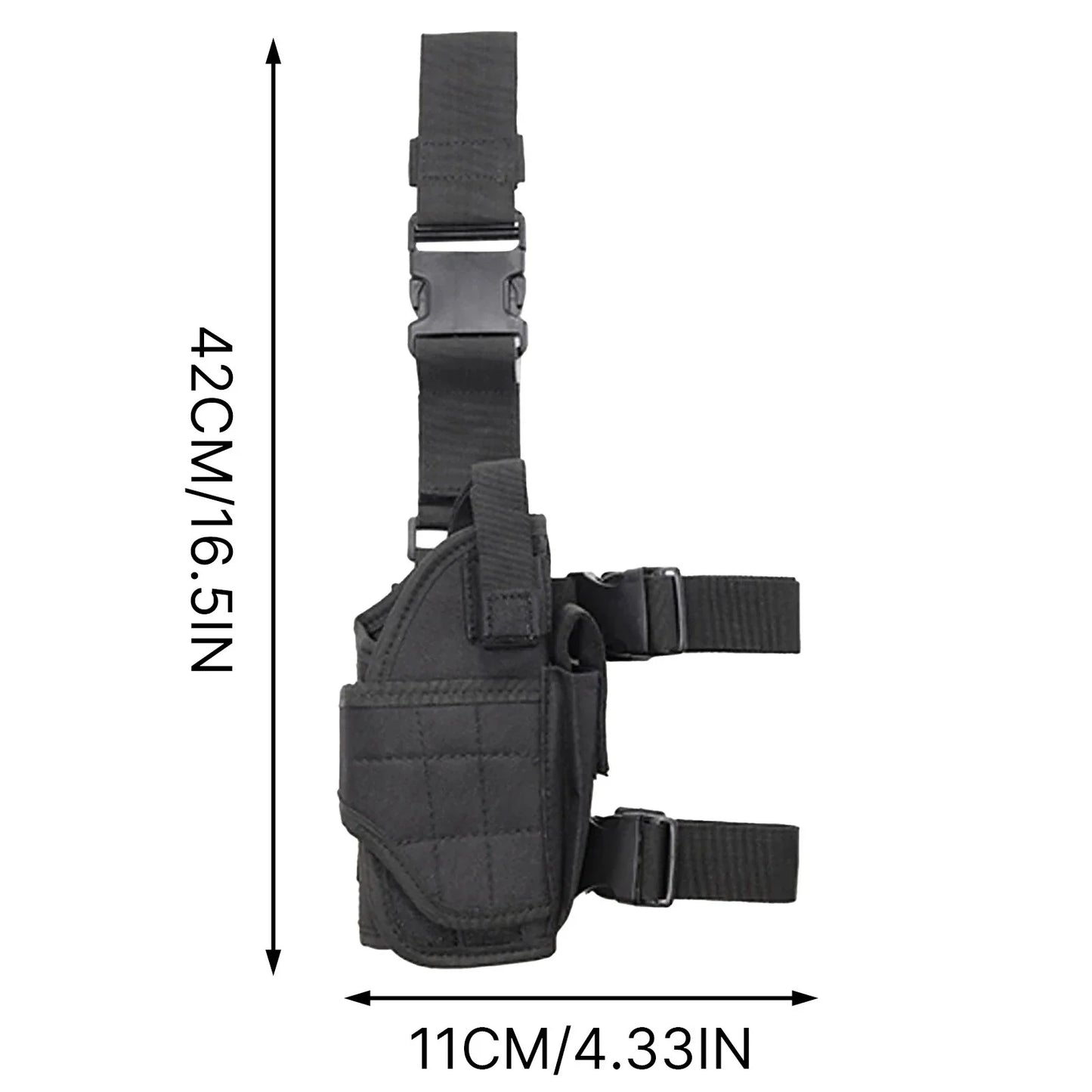 JSJM New CS Tactical Gun Holster - Right Handed Thigh Pistol Bag Pouch with Legs Harness, Suitable for All Handguns, Hunting Accessory