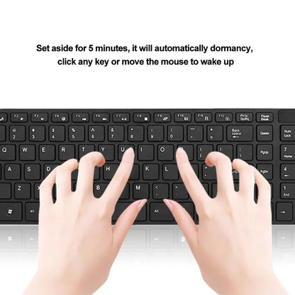 K-06 2.4G Wireless Keyboard and Mouse Combo – Plug and Play Black Set for Laptop