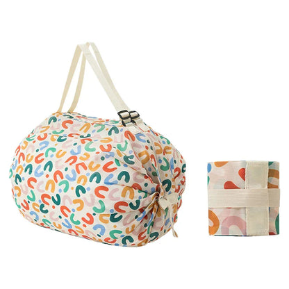 Foldable Waterproof Shopping Bag – Portable Travel, Beach, and Grocery Tote