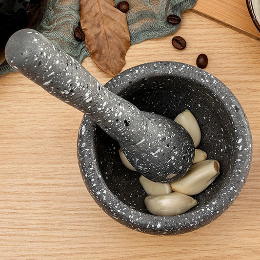 Manual Garlic Grinder & Masher – Household Garlic Press Mortar Bowl for Crushing, Mashing & Pounding