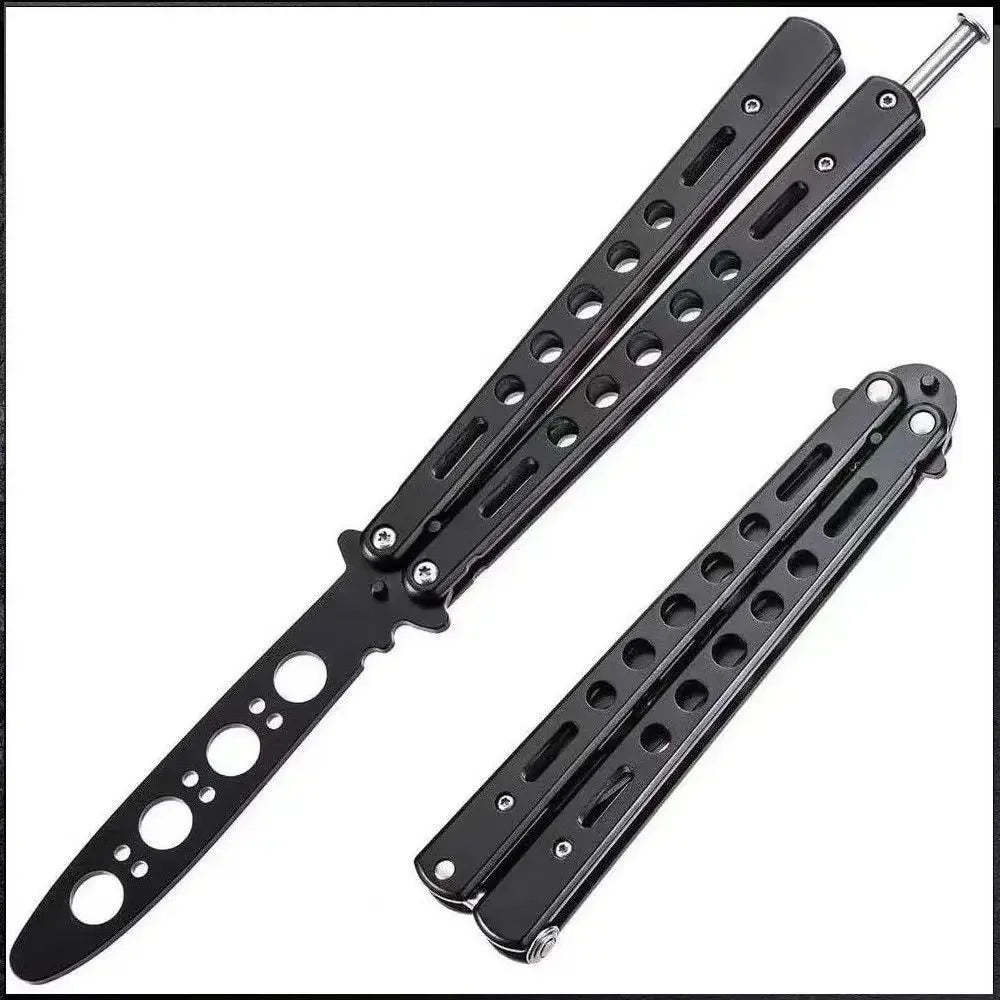 Portable Folding Butterfly Knife Trainer - Stainless Steel Practice Tool for Safe Skill Training & Hand Coordination