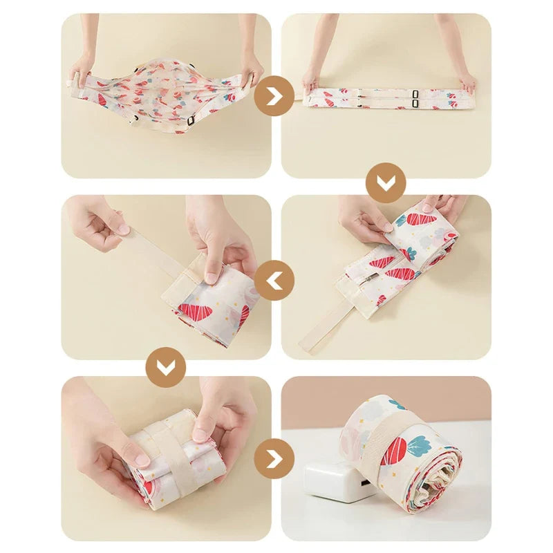 Foldable Shopping Bag - Waterproof Portable Reusable Grocery & Travel Tote Bag