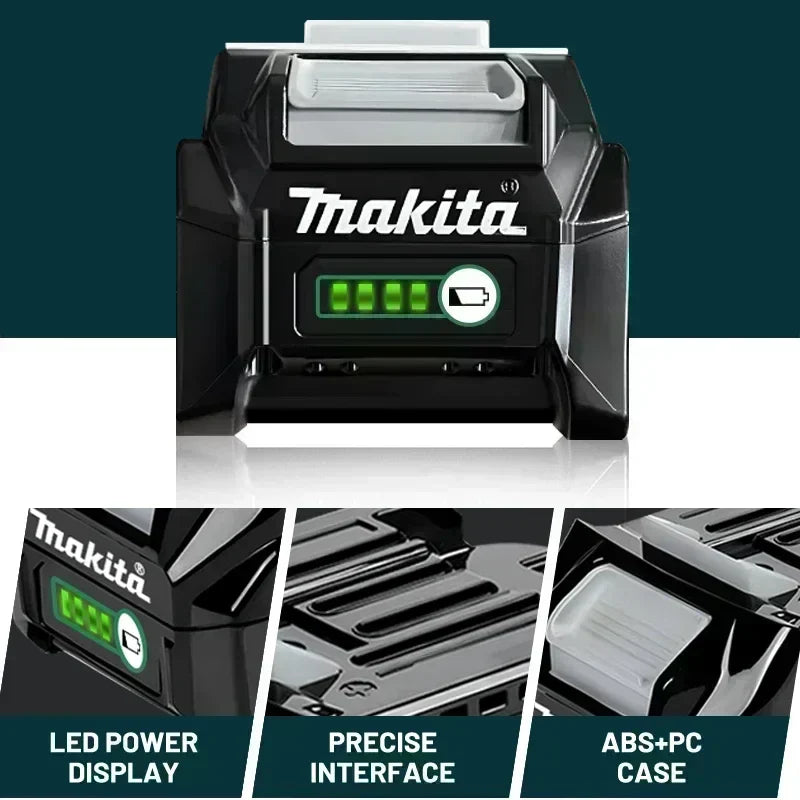 Makita XGT 40V Lithium Ion 5.0Ah Rechargeable Replacement Battery – Compatible with BL4020, BL4025, BL4050, BL4080