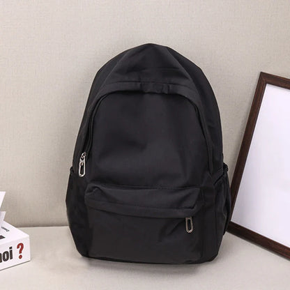 Women’s Waterproof School Backpack | Large Capacity Solid Color Daypack for Teens & Students