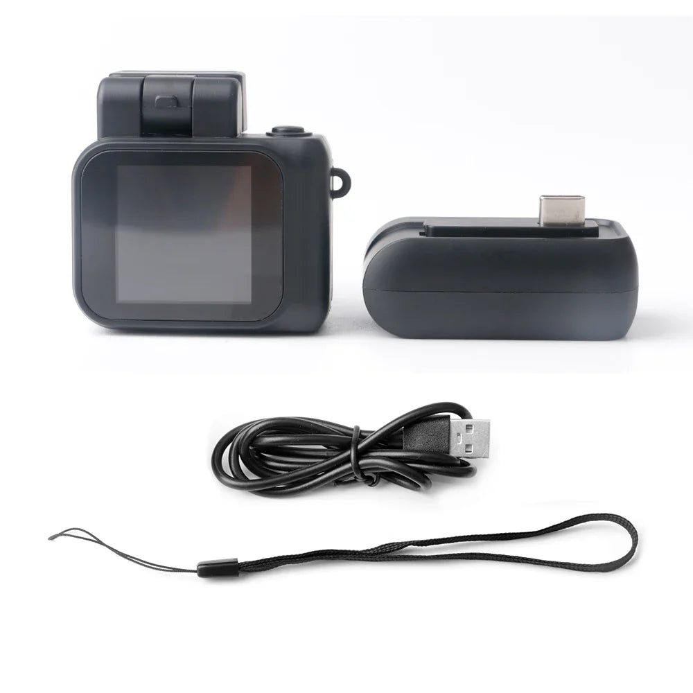 Y4000 Mini HD Camera - 1080P Portable Video Recorder with LCD Screen, Flash Light, Battery Dock & Retro Kids Digital Camera