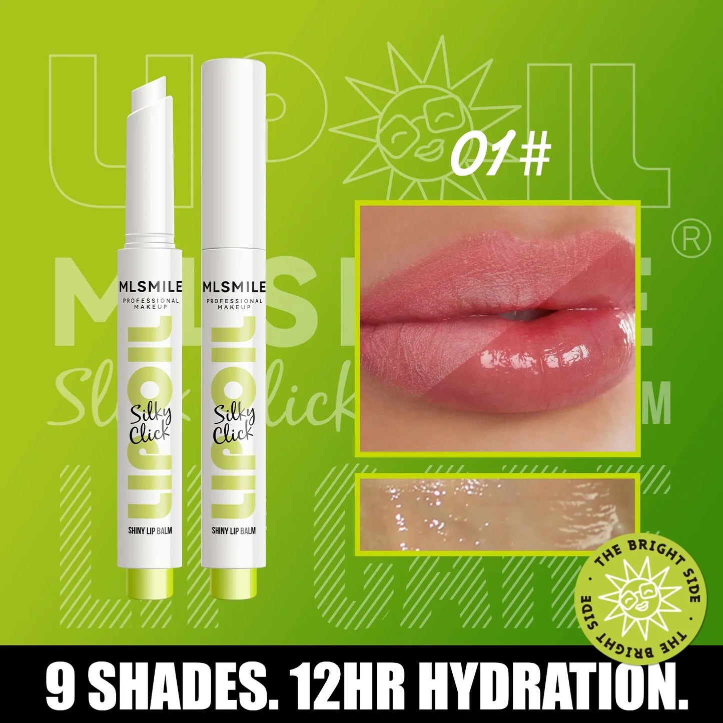 MLSMILE Multi-Color Silky Click Hydrating Lip Gloss – High-Shine, Long-Lasting Radiant Lip Care