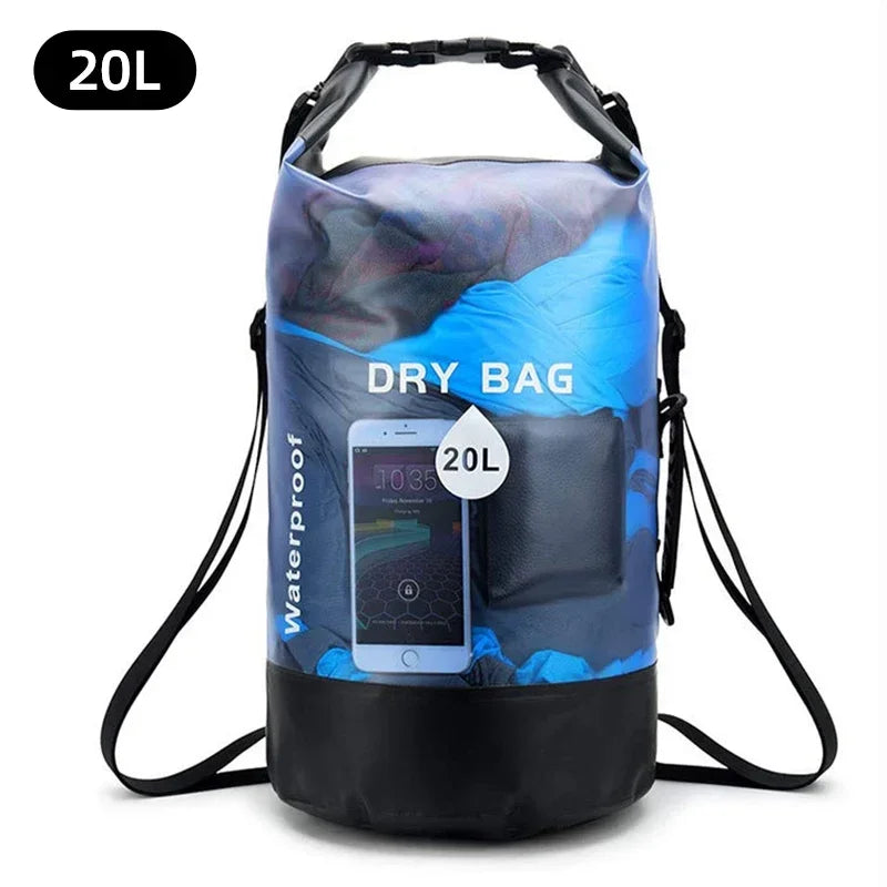 10L/20L Waterproof Dry Bag – Storage Pouch for Swimming, Trekking, Rafting, Boating & Kayaking (Backpack XD117Y)