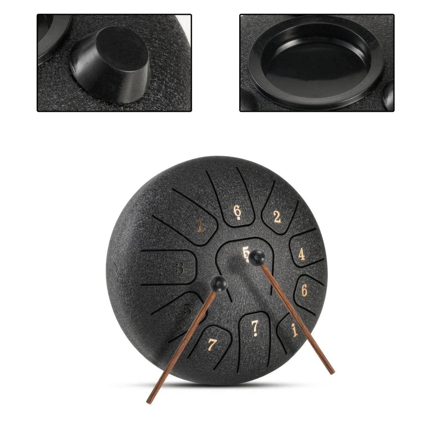 Miwayer 6" Steel Tongue Drum Gift Set — 11-Note Sound Healing Instrument with Tuning Kit for Yoga, Meditation & Anxiety Relief