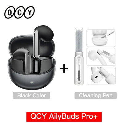 QCY HT10 AilyBuds Pro+ ANC Earbuds - Bluetooth 5.3 Wireless Hi-Res LDAC Earphones with AI Call & Multipoint Connection