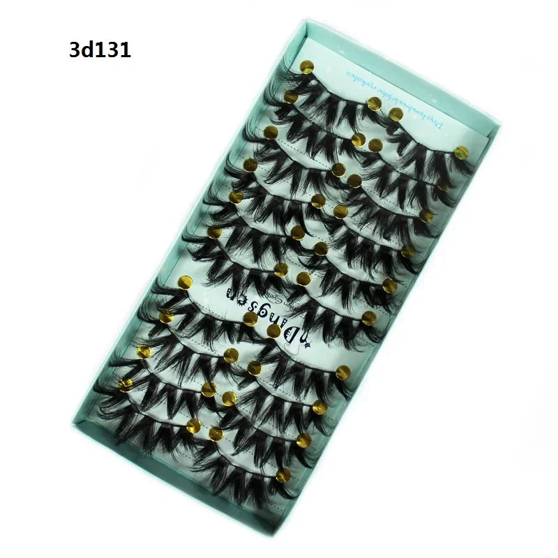 DINGSEN 10 Pairs Handmade Eyelash Fans – Individual False Lashes for Beauty & Makeup, Factory Price