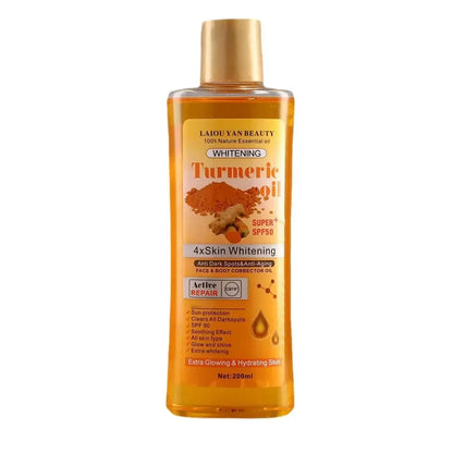 Turmeric Essential Oil 200ml - Moisturizing Facial & Body Massage Oil for Aromatherapy and Skin Care