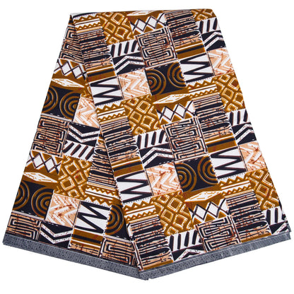 African Ankara Wax Print Fabric - Retro Double Print Patchwork Sewing Material for DIY Clothing