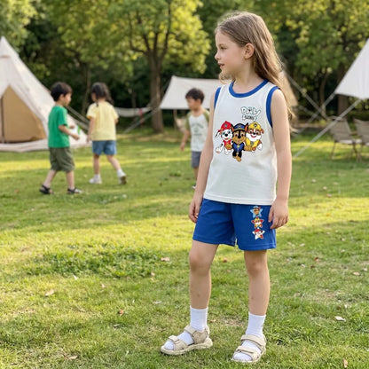 Kids Summer Vest & Shorts Outfit Set - Breathable 2-Piece Sportswear for Boys & Girls