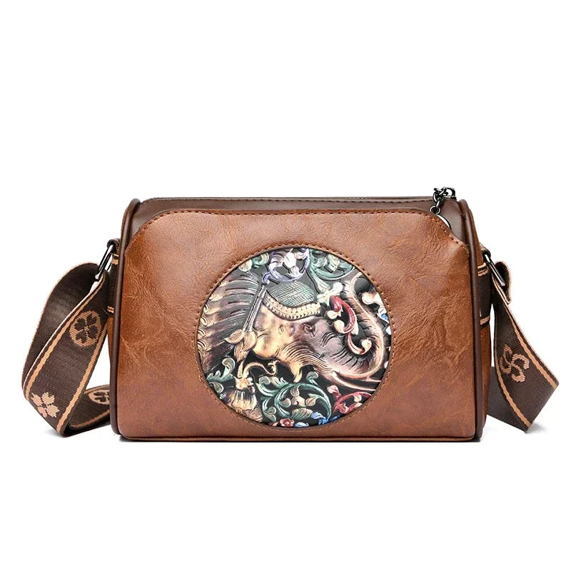 Women’s Soft Leather Shoulder Bag – Luxury Designer Vintage Crossbody & Messenger Handbag
