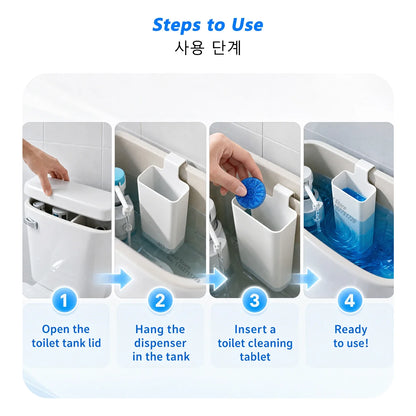 iLMH Toilet Bowl Cleaner Dispenser - Hanging Slow-Release Tank Replacement Cleaning Buffer Box