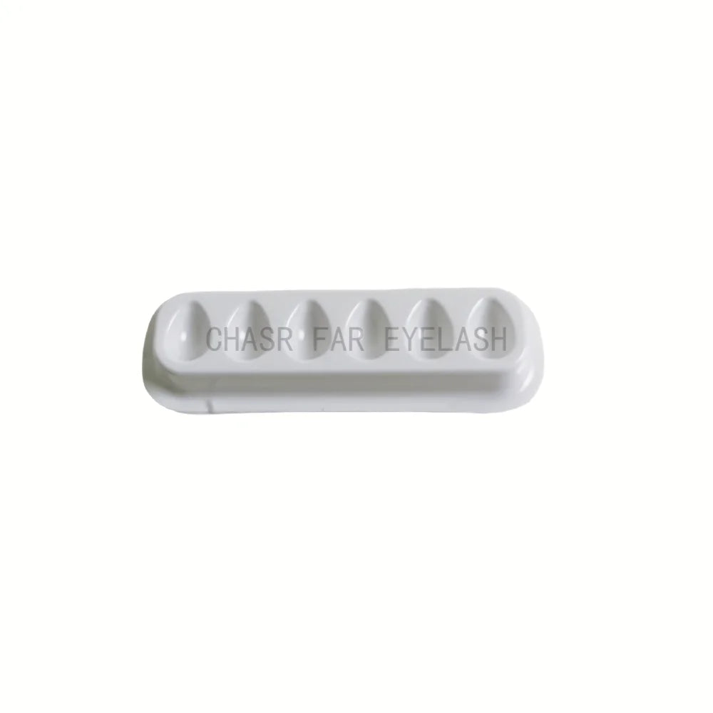 50PCS Eyelash Extension Glue Tray Wells – Self-Adhering Lash Fan Maker, Private Label Available