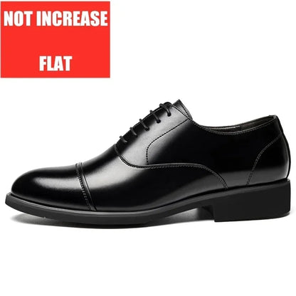 Men's Elevator Dress Shoes - 6CM Heightening Leather Business & Wedding Shoes Size 37-46