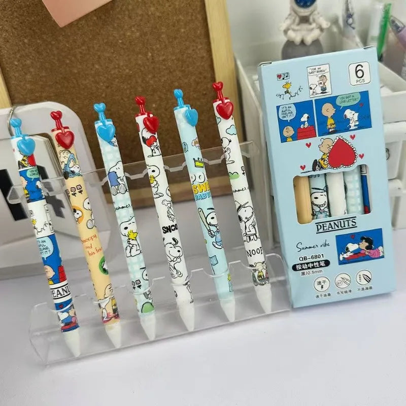 Snoopy Woodstock Gel Pen - Cute Charlie Brown Cartoon Quick-Drying Pen for Students & Creative Writing