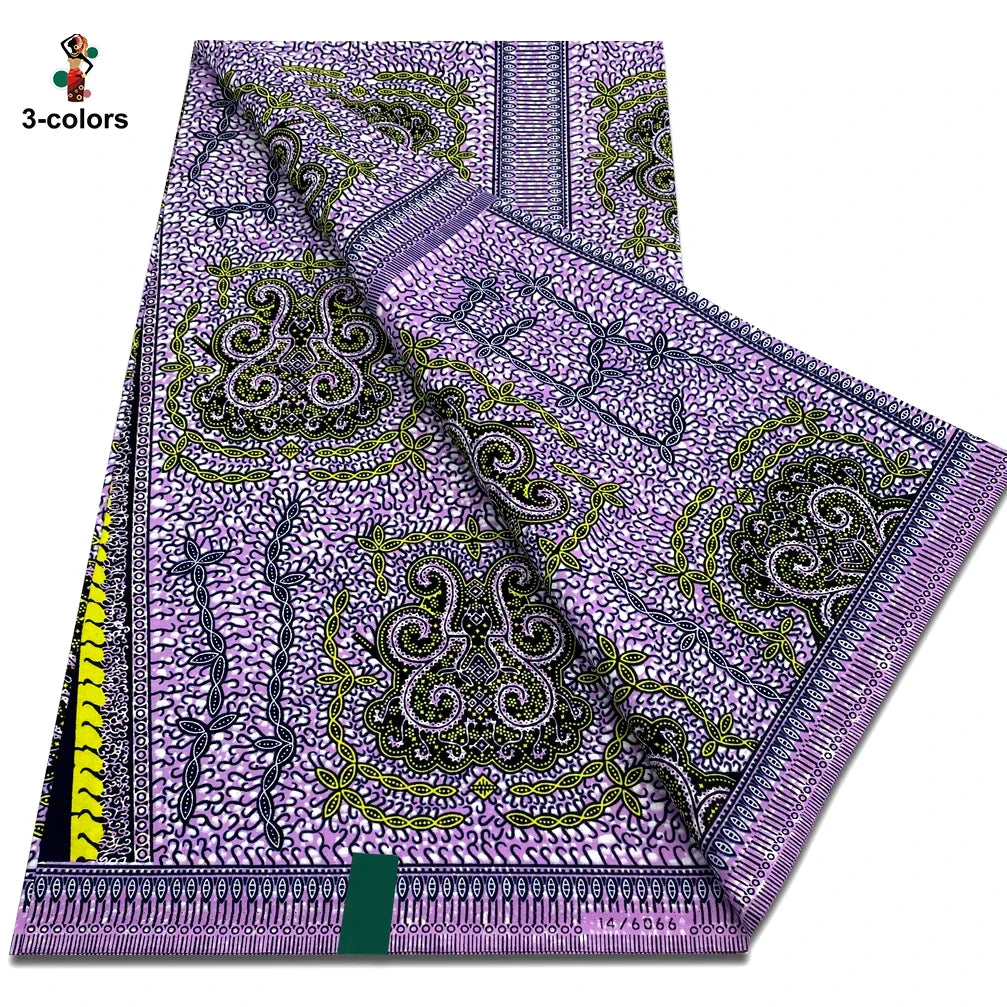 Newest African Ankara Wax Fabric - 100% Cotton Soft Dutch Hollandais Pagne Print for Dresses & Sewing