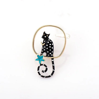 Women's Fashion Cat Brooch Pin - Cute Animal Jewelry Accessory for Clothing, Bags & Stylish Decor