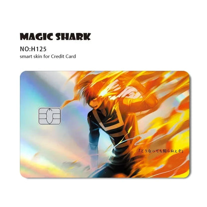 Magic Shark Holographic Laser Skin - Evil FBI Money Credit Bank Card Sticker Cover No Fade Protective Film