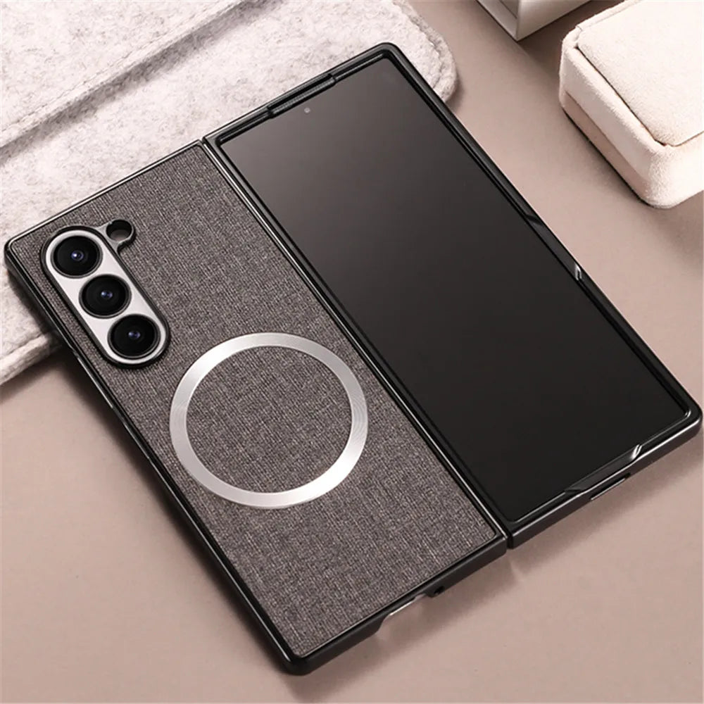 Magnetic Phone Case - Solid Color Shockproof Magsafe Wireless Charging Cover for Samsung Galaxy Z Fold 7/6/5/4/3