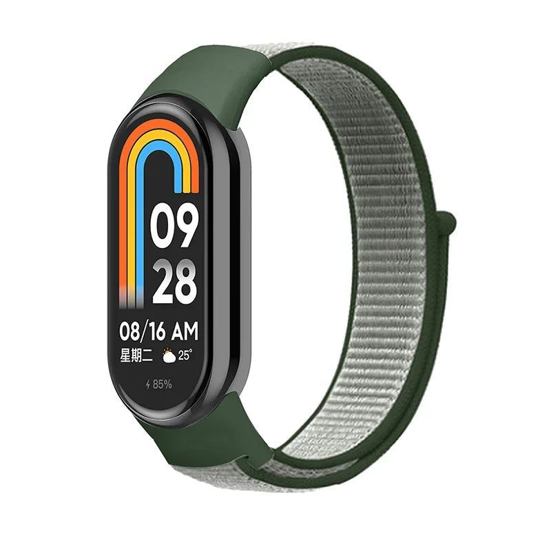 Nylon Sport Loop Strap for Xiaomi Mi Band 9 8 NFC – Replacement Wristband for Mi Band 7 6 5 4 3