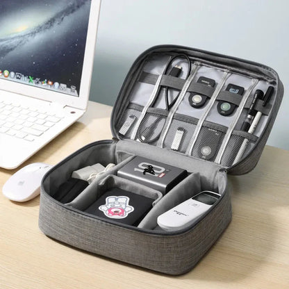 Waterproof Portable Cable Storage Bag – Digital Organizer for USB Cables, Chargers & Travel Accessories