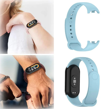 Silicone Sport Strap for Xiaomi Mi Band 8 NFC – Replacement Smartwatch Bracelet