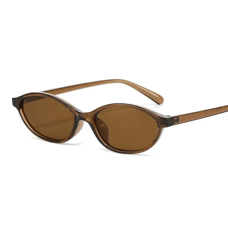 Sexy Small Oval Women's Sunglasses 2024 – New Fashion Black & Brown Summer Shades, Trendy Unique Eyewear for Men & Women