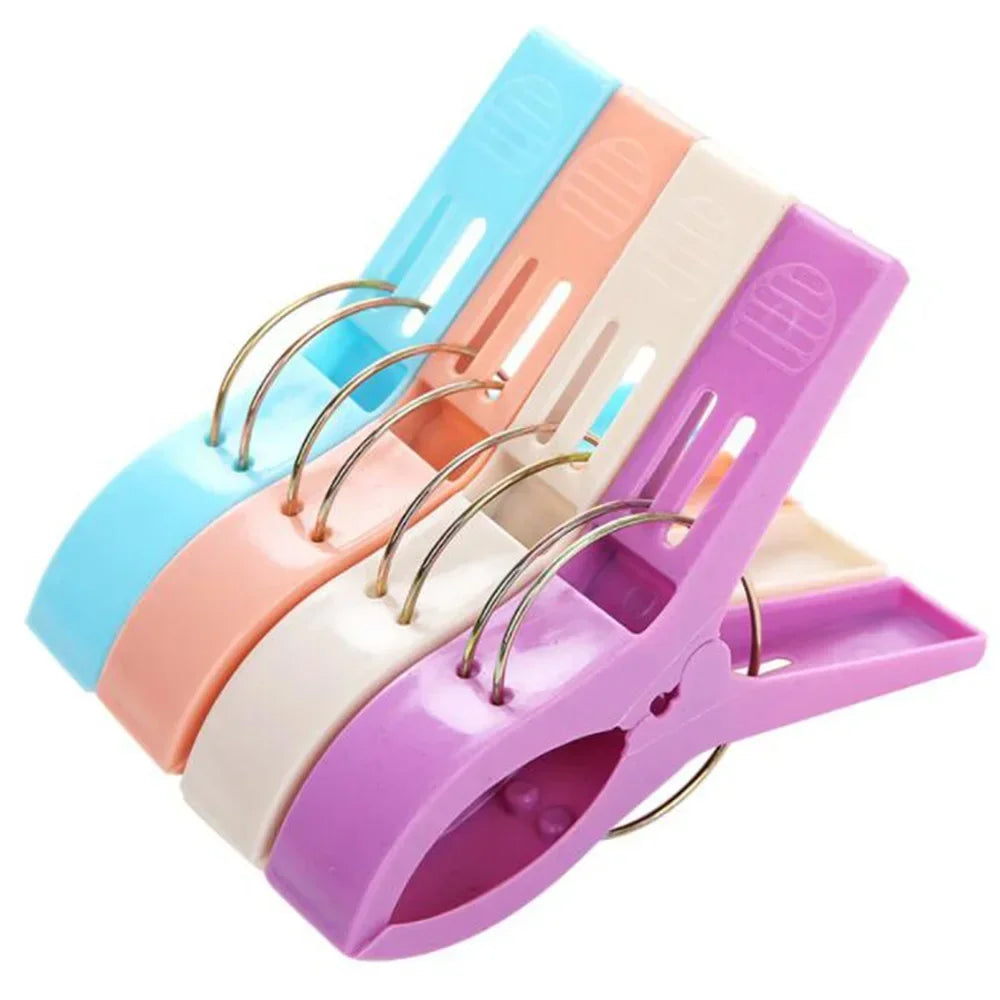2026 New Beach Towel Clips - 4/20pcs Plastic Quilt Pegs & Laundry Clips for Sunbed, Lounger, Home & Bathroom Organization