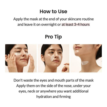 Bio Collagen Facial Mask – Deep Hydrating, Pore Shrinking Overnight Moisturizer Brightening Korean Skincare