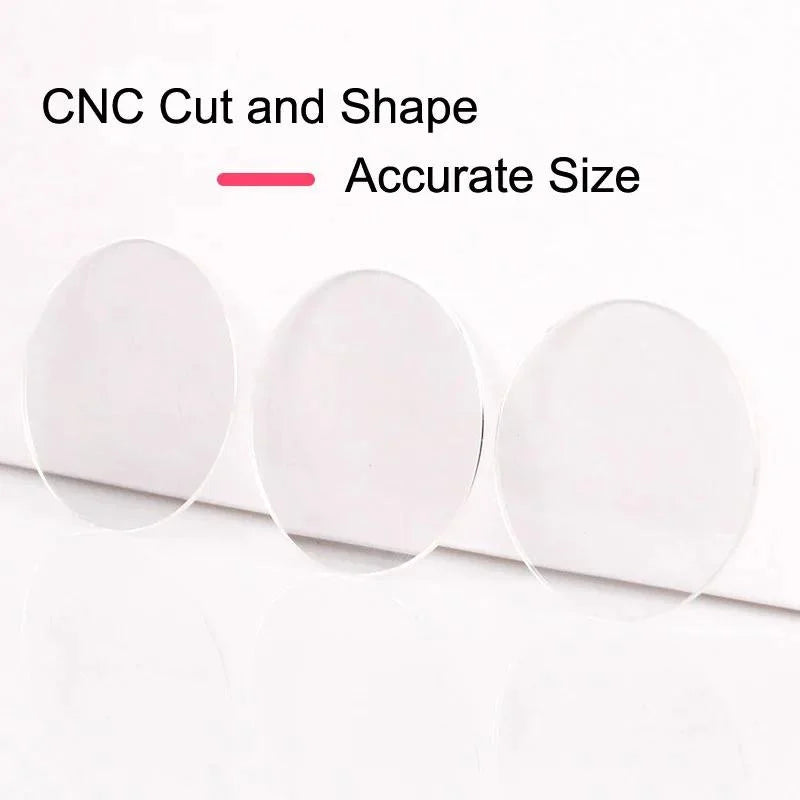 20mm-45mm Round Watch Crystal Glass Lens - 1mm Thickness Flat Replacement Mirror for Smart Watch Wristwatch Repair