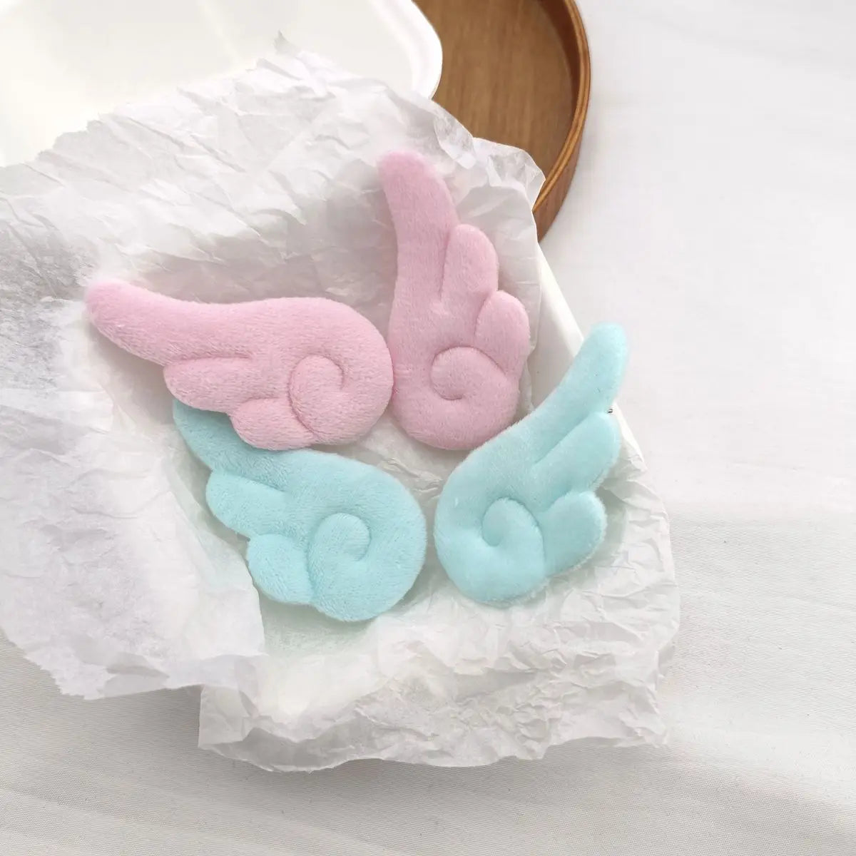Angel Wing Plush Hair Clips - Cute 5cm Hairpin Barrettes for Girls Sweet Style Headwear & Accessories