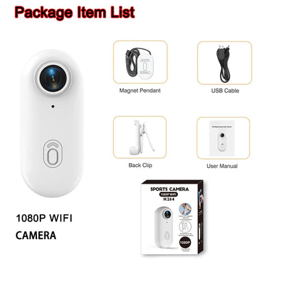 4K HD Mini Vlog Camera — WiFi Wireless Portable Action Body Cam for Sports, Travel & Photography