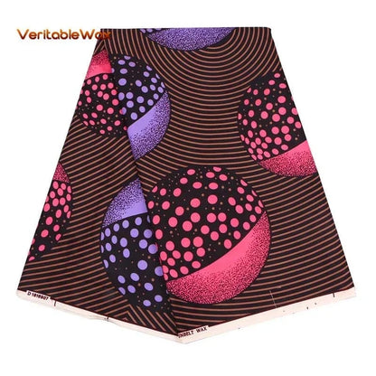African Nigerian Batik Wax Print Fabric - High Quality Polyester Ankara Sewing Cloth A-7