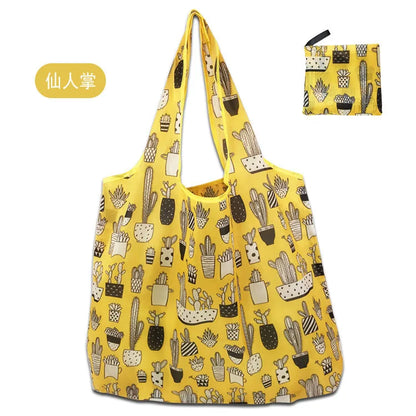 Large Foldable Reusable Shopping Tote Bag – Eco-Friendly Grocery & Beach Storage Shoulder Bag, Multi-Purpose Carry Pouch
