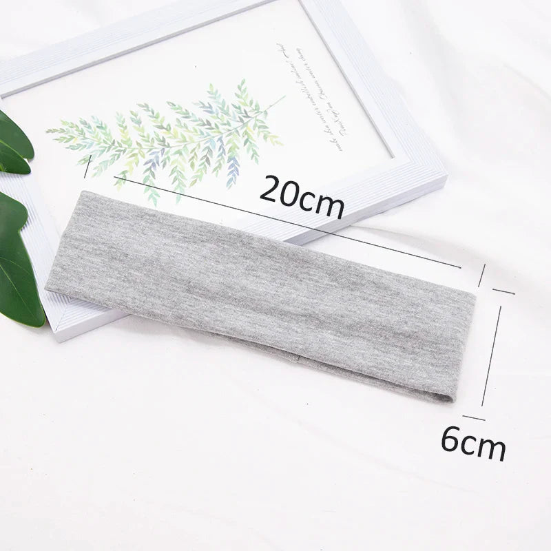 Elastic Cotton Fashion Headband – Unisex Stretch Hair Band for Yoga, Running, Fitness & Makeup Hair Accessories