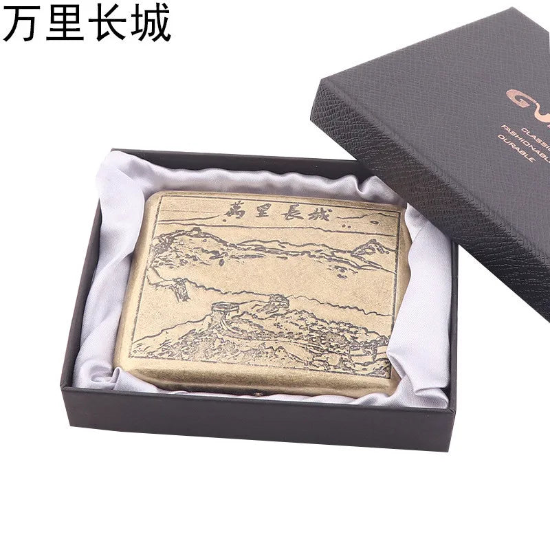 Retro Cigarette Case - Portable 20-Capacity Metal Cigarette Storage Box & Smoking Accessory