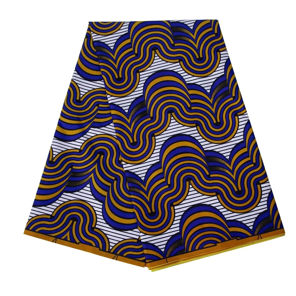 Bintarealwax Ankara Fabric - Wholesale Polyester Sewing Material for Women's Party Dresses FP6390
