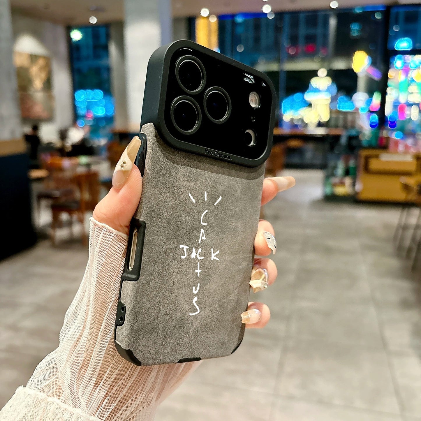 Microfiber Leather Phone Case for iPhone 11-17 Air Pro Max Plus - Luxury Hip-Hop Protective Cover