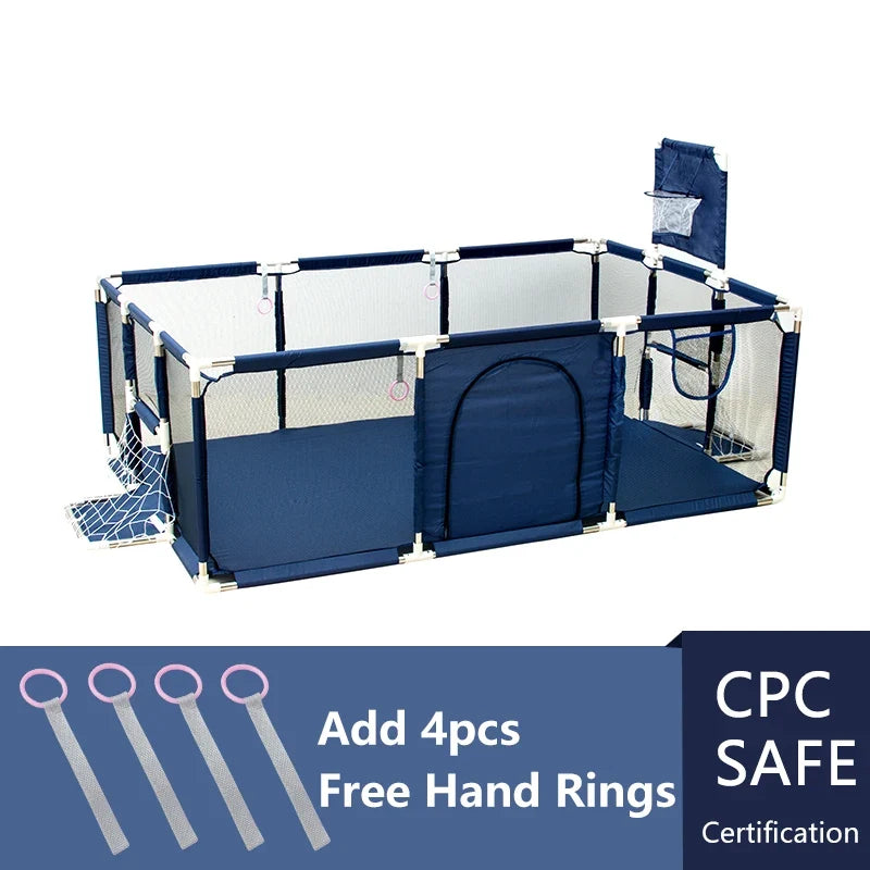 IMBABY Baby Playpen Safety Fence - Large Indoor Activity Gym Corral Play Area for Kids Toddlers