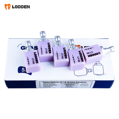 30PCS Lodden Lithium Disilicate C14 Dental Ceramic Blocks – Glass-Matrix Chairside Restoration Materials